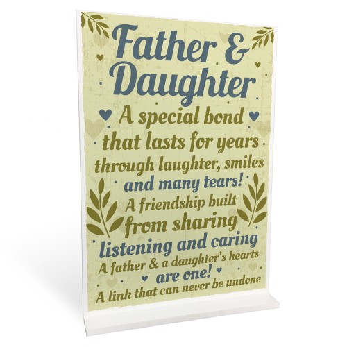 Father Daughter Keepsake Gift For Dad Birthday Ornament Sign