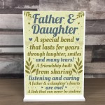 Father Daughter Keepsake Gift For Dad Birthday Ornament Sign
