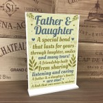 Father Daughter Keepsake Gift For Dad Birthday Ornament Sign