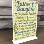 Father Daughter Keepsake Gift For Dad Birthday Ornament Sign