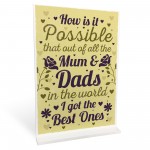 Mum And Dad Sign Ornament Keepsake Birthday Christmas Gift