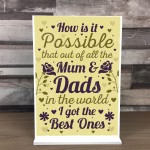 Mum And Dad Sign Ornament Keepsake Birthday Christmas Gift