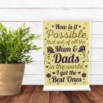 Mum And Dad Sign Ornament Keepsake Birthday Christmas Gift