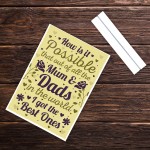 Mum And Dad Sign Ornament Keepsake Birthday Christmas Gift