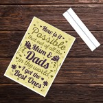 Mum And Dad Sign Ornament Keepsake Birthday Christmas Gift