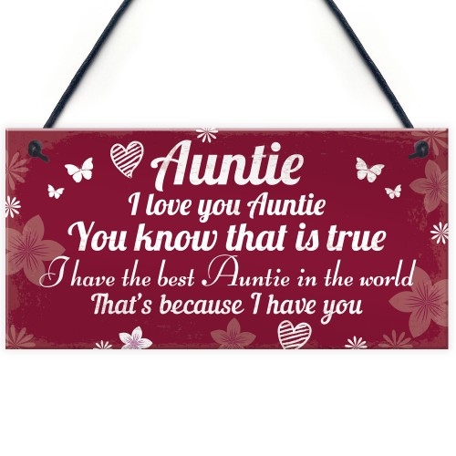 Auntie Hanging Plaques Auntie Decoration Birthday Christmas Gift