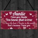 Auntie Hanging Plaques Auntie Decoration Birthday Christmas Gift