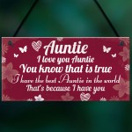 Auntie Hanging Plaques Auntie Decoration Birthday Christmas Gift