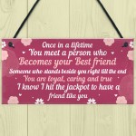 BEST FRIEND Birthday Christmas Gifts Friendship Plaque Keepsake 