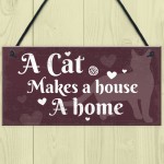 Shabby Chic Funny Home Cat Kitten House Hanging Plaque Pet Sign