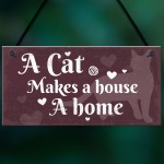 Shabby Chic Funny Home Cat Kitten House Hanging Plaque Pet Sign