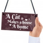 Shabby Chic Funny Home Cat Kitten House Hanging Plaque Pet Sign