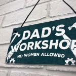 Dad's Workshop Funny Man Cave Sign Dad Gifts For Christmas 