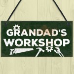 Grandads Workshop Funny Man Cave Sign Dad Gifts For Christmas 