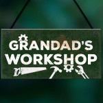Grandads Workshop Funny Man Cave Sign Dad Gifts For Christmas 