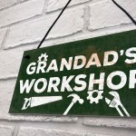Grandads Workshop Funny Man Cave Sign Dad Gifts For Christmas 
