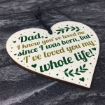 Gifts For Dad From Son Daughter Wooden Heart Birthday Christmas 