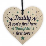 Daddy Daughter Dad Son Sentimental Gift Heart Plaque Keepsake