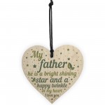 Dad Father Memorial Hanging Wood Heart Remembrance Plaque