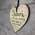 Dad Father Memorial Hanging Wood Heart Remembrance Plaque