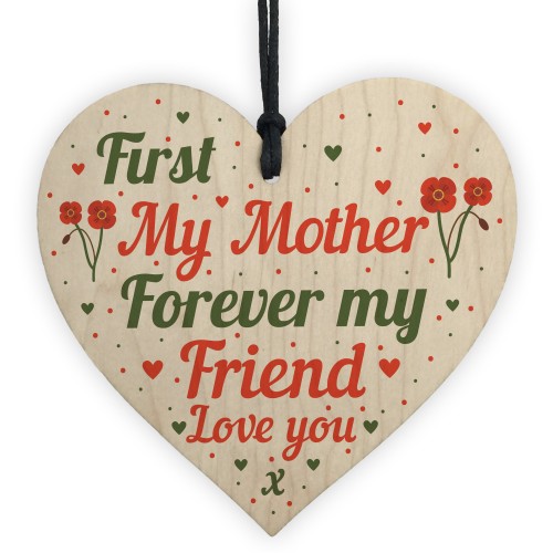 Mum Heart Plaque Wood Sign Friendship Mother Gifts From Daughter