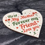 Mum Heart Plaque Wood Sign Friendship Mother Gifts From Daughter