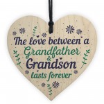 Grandfather Gift Ideas Wood Heart Grandpa Grandad Birthday Gifts