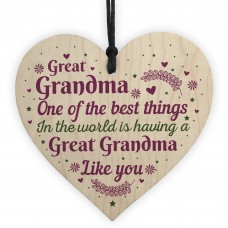 Great Grandma Grandmother Gift Wooden Heart Keepsake Gift