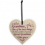Great Grandma Grandmother Gift Wooden Heart Keepsake Gift