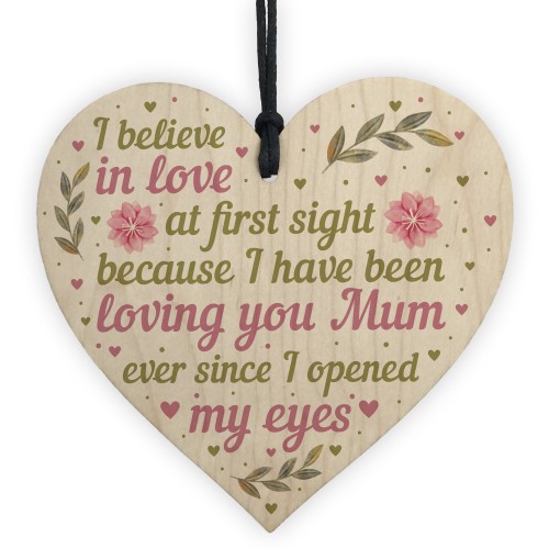 Mum Gifts For Mummy Wood Heart Plaque Daughter Son Keepsake