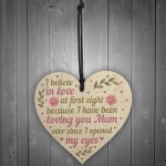 Mum Gifts For Mummy Wood Heart Plaque Daughter Son Keepsake