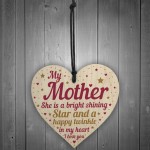 Mum Mother Memorial Wooden Heart Remembrance Plaque Keepsake