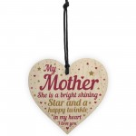 Mum Mother Memorial Wooden Heart Remembrance Plaque Keepsake