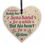 Mother And Son Gifts Wooden Heart Mum Birthday Christmas Gift 