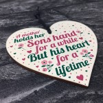 Mother And Son Gifts Wooden Heart Mum Birthday Christmas Gift 