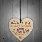 Nan and Grandad Christmas Birthday Gifts Hanging Heart Sign Xmas