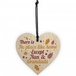Nan and Grandad Christmas Birthday Gifts Hanging Heart Sign Xmas