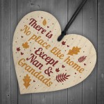Nan and Grandad Christmas Birthday Gifts Hanging Heart Sign Xmas