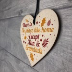 Nan and Grandad Christmas Birthday Gifts Hanging Heart Sign Xmas