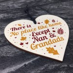 Nan and Grandad Christmas Birthday Gifts Hanging Heart Sign Xmas