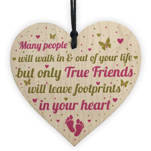 BEST FRIEND Keepsake Gift Wooden Heart Plaque Birthday Gift