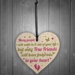 BEST FRIEND Keepsake Gift Wooden Heart Plaque Birthday Gift