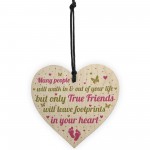 BEST FRIEND Keepsake Gift Wooden Heart Plaque Birthday Gift