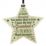 Grandad Gift For Birthday Christmas From Grandchildren Wood Star