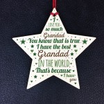 Grandad Gift For Birthday Christmas From Grandchildren Wood Star