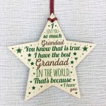 Grandad Gift For Birthday Christmas From Grandchildren Wood Star
