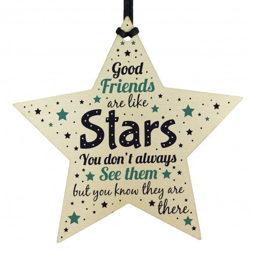 BEST FRIEND Birthday Christmas Keepsake Gift Wood Star Thank You