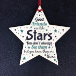 BEST FRIEND Birthday Christmas Keepsake Gift Wood Star Thank You