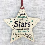 BEST FRIEND Birthday Christmas Keepsake Gift Wood Star Thank You