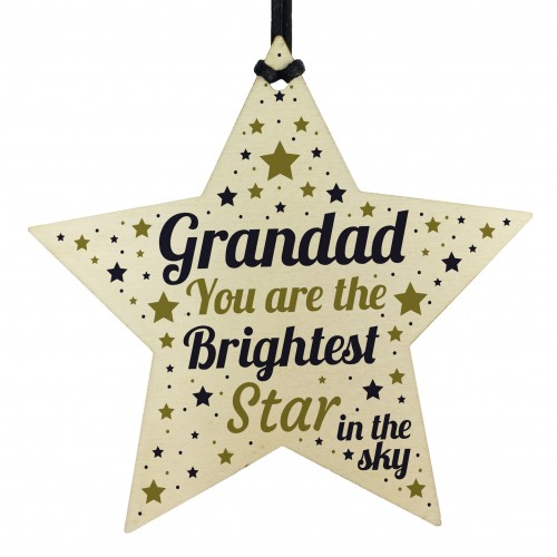 Christmas Tree Bauble Grave Memorial Ornament For Grandad Star